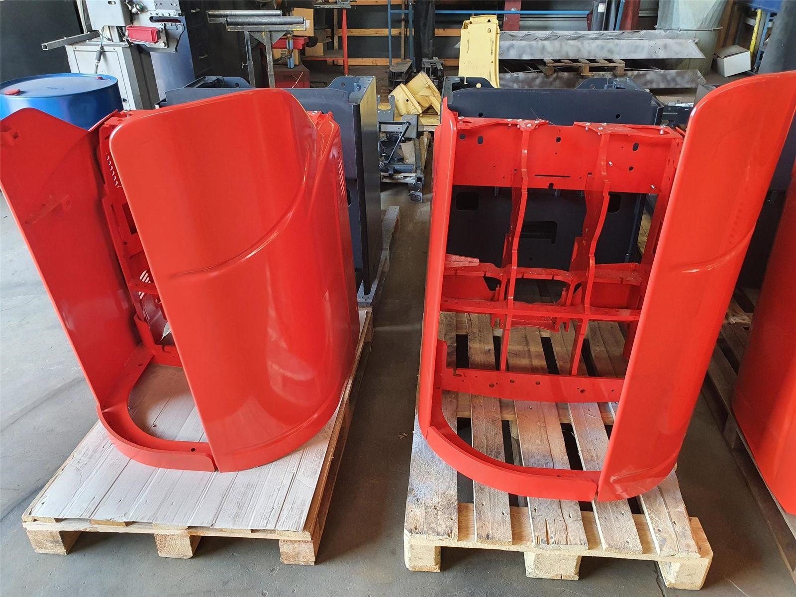 Capots de transpalette en acier peint avant recouvrement inox